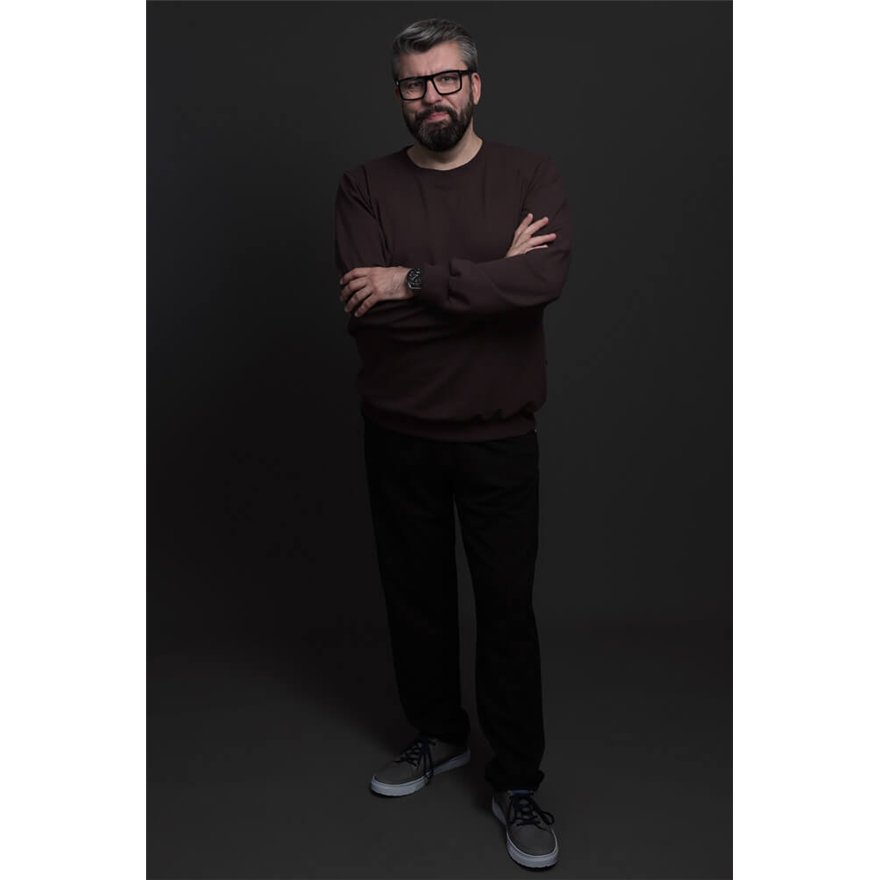 Spodnie męskie CASUAL czarne z prostą nogawką i regulacją w pasie