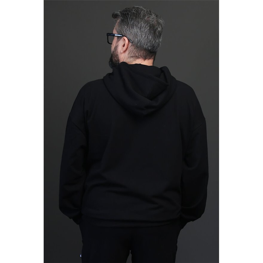 Bluza męska MOVE czarna na meszku z ukryta kieszenią na telefon