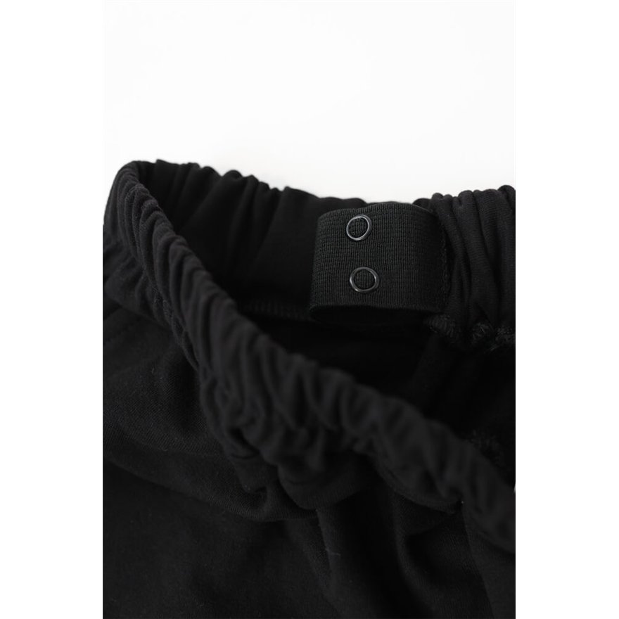 Spodnie ocieplane męskie MOVE czarne na meszku ze ściągaczami regulowane w pasie