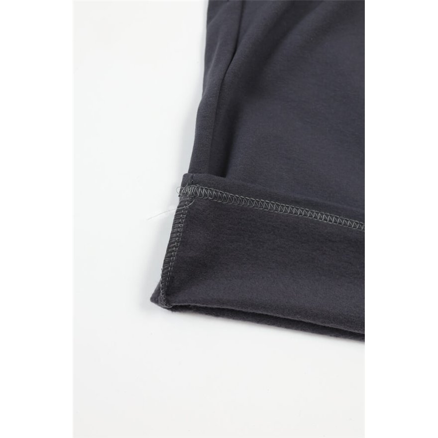 Spodnie ocieplane męskie BEAT grafitowe na meszku, proste nogawki, wysoki stan, regulowane w pasie