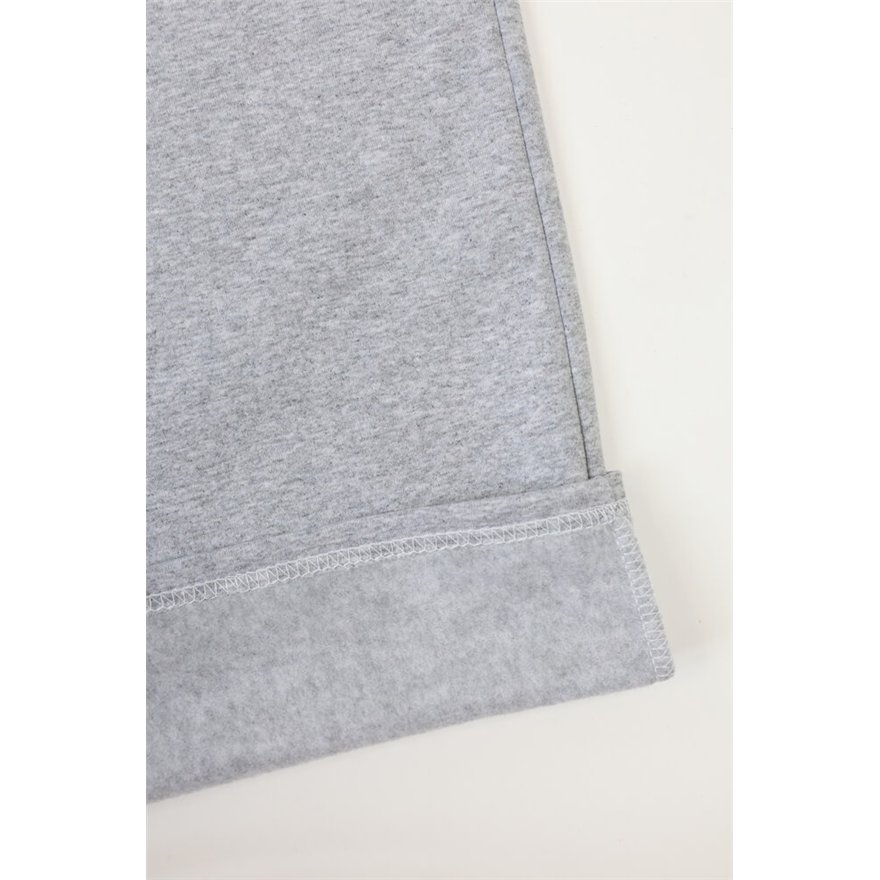 Spodnie ocieplane męskie BEAT szare na meszku, proste nogawki, wysoki stan, regulowane w pasie