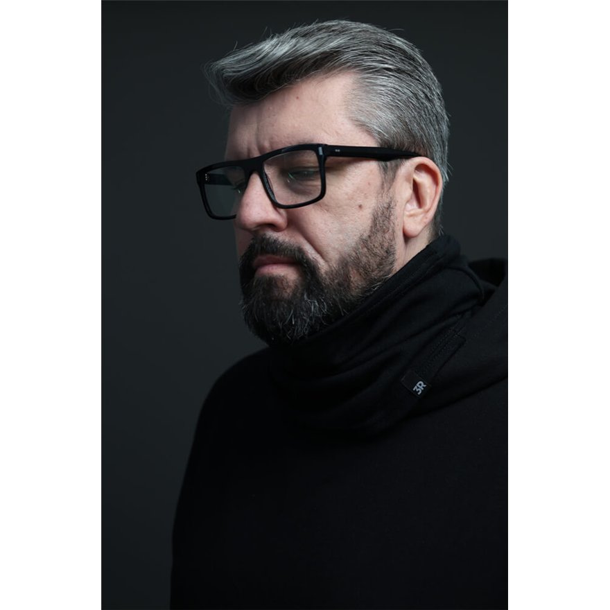 Merino komin męski czarny 100% wełna, one size