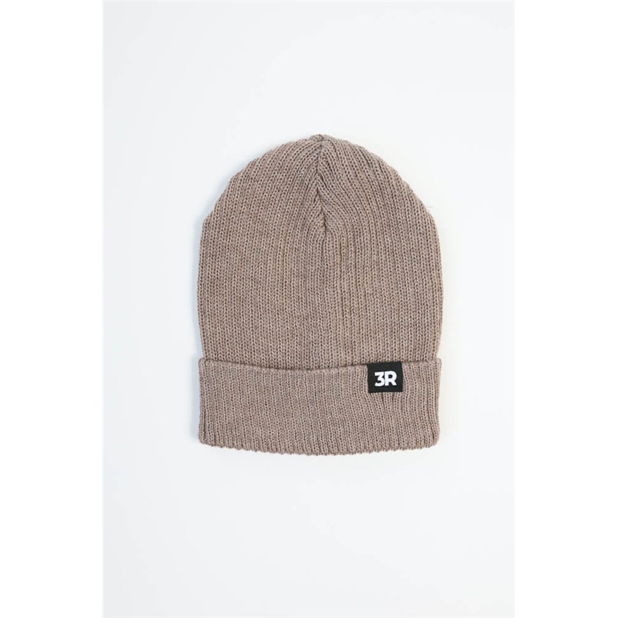 Merino czapka męska beżowa 100% wełna