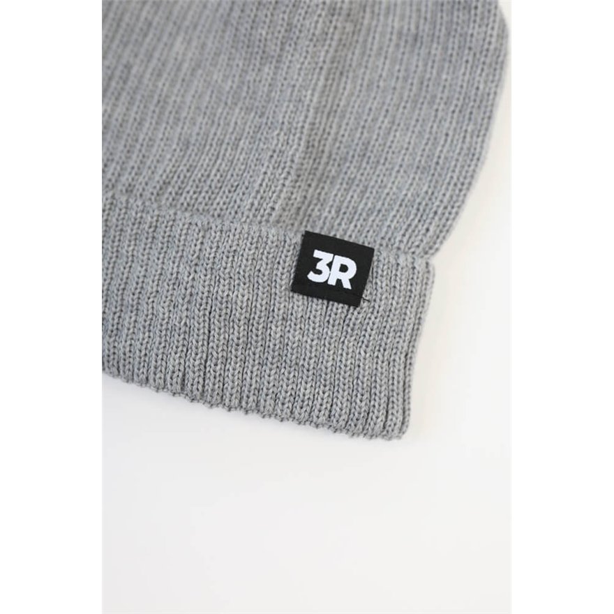 Merino czapka męska szara 100% wełna